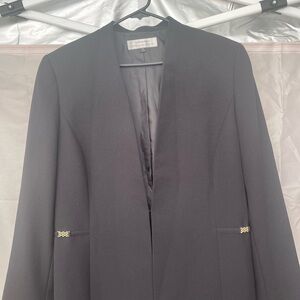 Tahari Black Blazer with Gold Accents